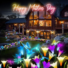 Lily Flowers Hummingbird Decorative Solar Lights ⚡ Diwali Sale⚡