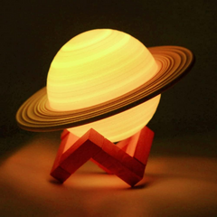 🔥Saturn Moon Lamp LED Night Light with Remote Controller (🌈7 Colors)