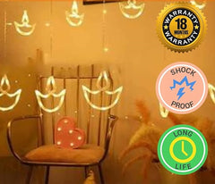 🪔DIYA CURTAIN LED LIGHTS 🪔 (12 Hanging Diya's ) 💥Festival Offers 💥50% off⚡