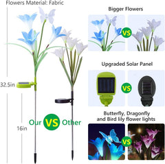 Lily Flowers Hummingbird Decorative Solar Lights ⚡ Diwali Sale⚡