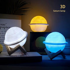 🔥Saturn Moon Lamp LED Night Light with Remote Controller (🌈7 Colors)