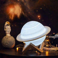 🔥Saturn Moon Lamp LED Night Light with Remote Controller (🌈7 Colors)