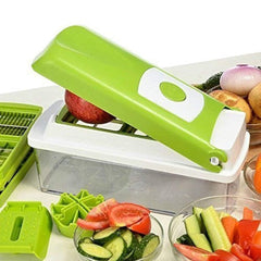 🥕🍅 12-in-1 Vegetable Chopper & Slicer with Container