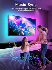 RGB LED Strip Light TV Backlight with App & Remote | 5V USB Powered Music Sync Light for 16-40" TV,PC,Laptop & Monitor | Multicolor Bias Lighting Kit for Gaming, Movies & Home Decor- 2 Meter