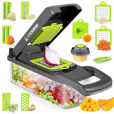 🥕🍅 12-in-1 Vegetable Chopper & Slicer with Container
