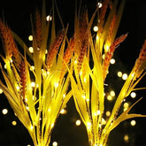 Artificial Wheat Solar Pathway Lights, Waterproof Outdoor Solar Landscape Stake Light for Outside Yard Fall