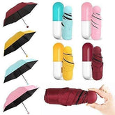 Buy 1 Get 1 Free Small Mini Umbrella With Cute Capsule Case | Folding Compact Pocket Umbrella