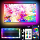 RGB LED Strip Light TV Backlight with App & Remote | 5V USB Powered Music Sync Light for 16-40" TV,PC,Laptop & Monitor | Multicolor Bias Lighting Kit for Gaming, Movies & Home Decor- 2 Meter