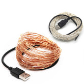 String Light Copper Wire USB 5V Power Supply Fairy Lights Party Decor Lamp