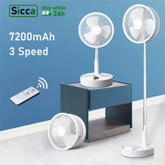 🥰🔋7200 Mah Fan | Standing Rechargeable Pedestal Fan🔥SUMMER SALE🔥Flat 50% OFF 🔥