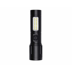 AIXA AD-629 Rechargeable LED Torch | 10W High Brightness Flashlight with 1200mAh 18650 Battery, USB Type-C Fast Charging, Water Resistant for Camping, Hiking & Emergency Use