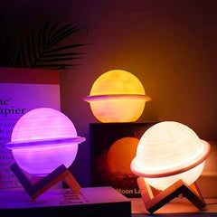 🔥Saturn Moon Lamp LED Night Light with Remote Controller (🌈7 Colors)
