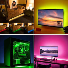 RGB LED Smart Strip Light with Remote Control Battery