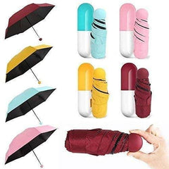 Buy 1 Get 1 Free Small Mini Umbrella With Cute Capsule Case | Folding Compact Pocket Umbrella
