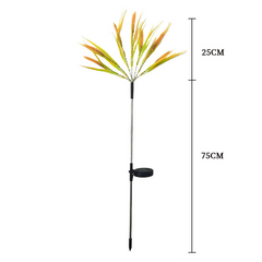 Artificial Wheat Solar Pathway Lights, Waterproof Outdoor Solar Landscape Stake Light for Outside Yard Fall