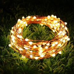 10 Meters LED Copper Wire with Decorative Fairy Lights (100 LED Lights) Pack Of Two
